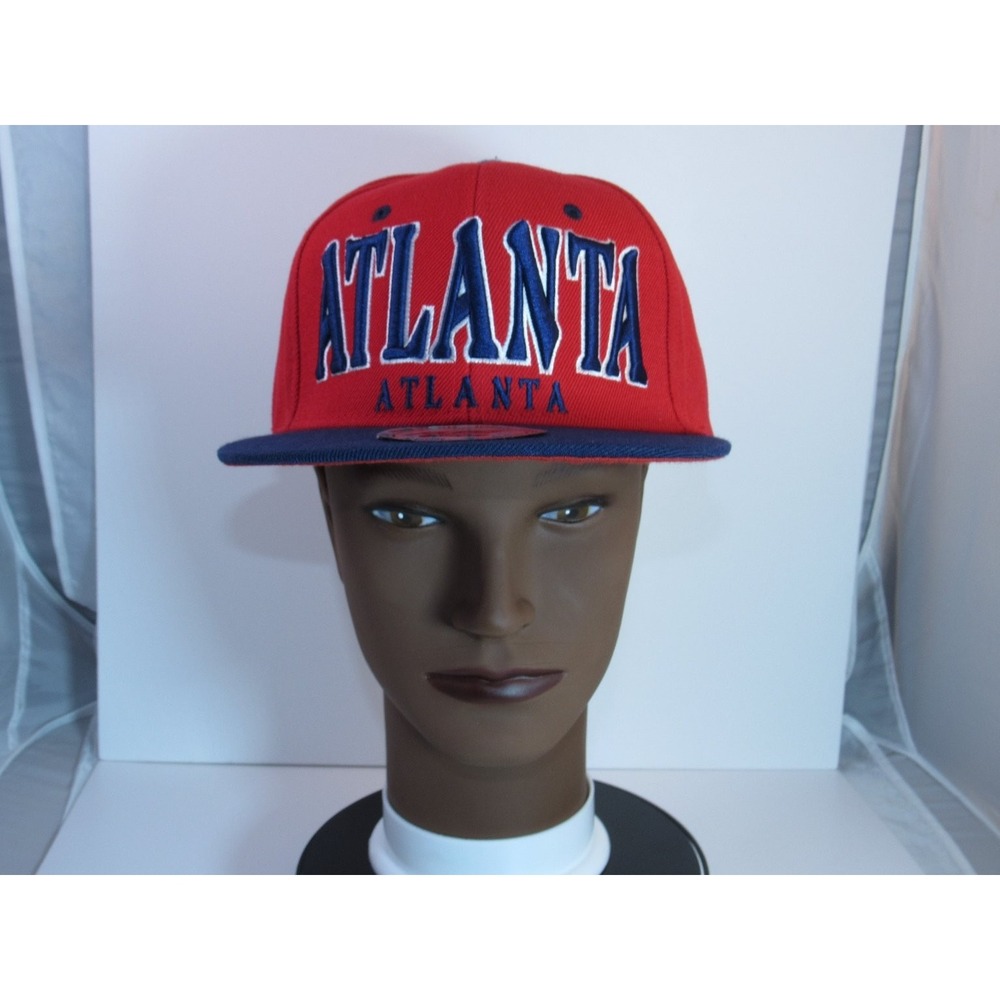 Atlanta Hat RVST Snapback Men's Adjustable Red Blue Flat Bill Premium Headwear